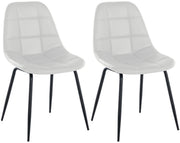 Set van 2 Eetkamerstoelen Tom wit,Kunstleer weiß