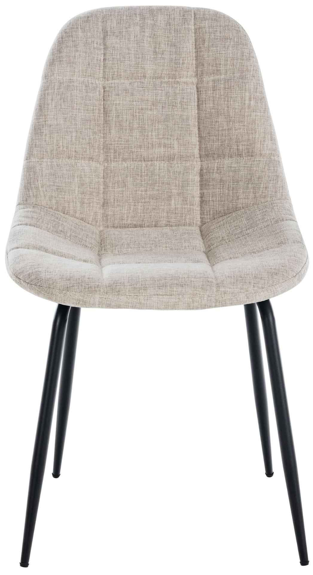 Set van 2 Eetkamerstoelen Tom creme,Stof creme