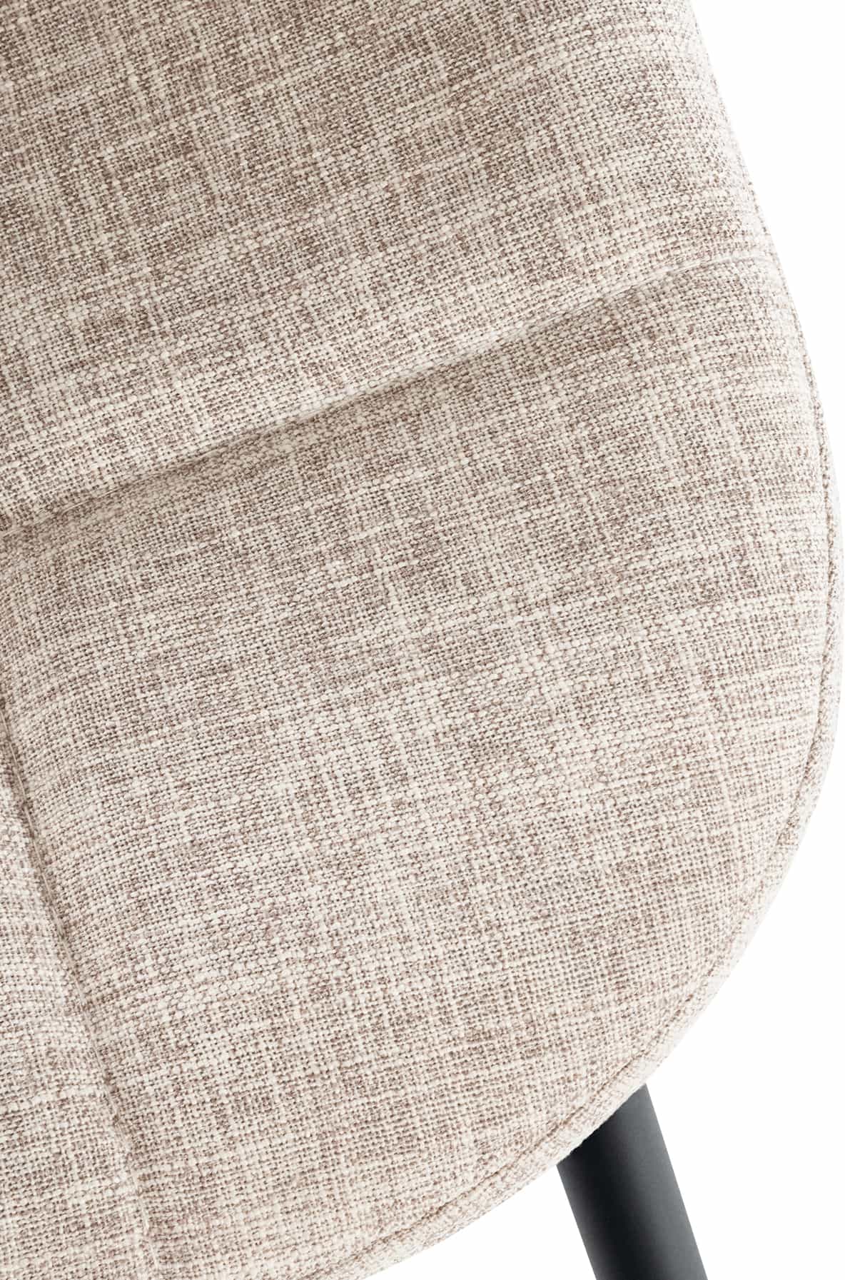 Set van 2 Eetkamerstoelen Tom creme,Stof creme