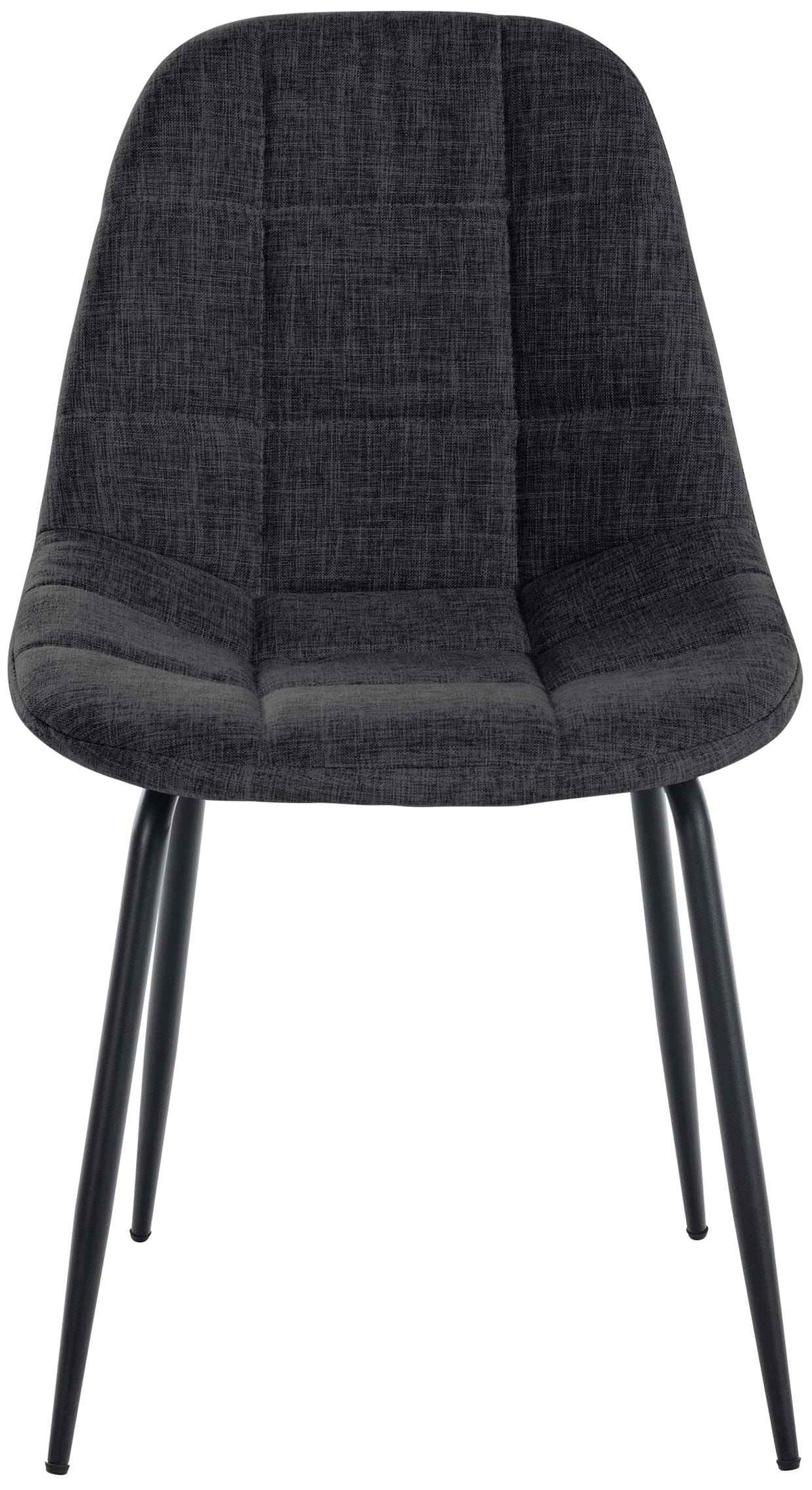 Set van 2 Eetkamerstoelen Tom donkergrijs,Stof dunkelgrau