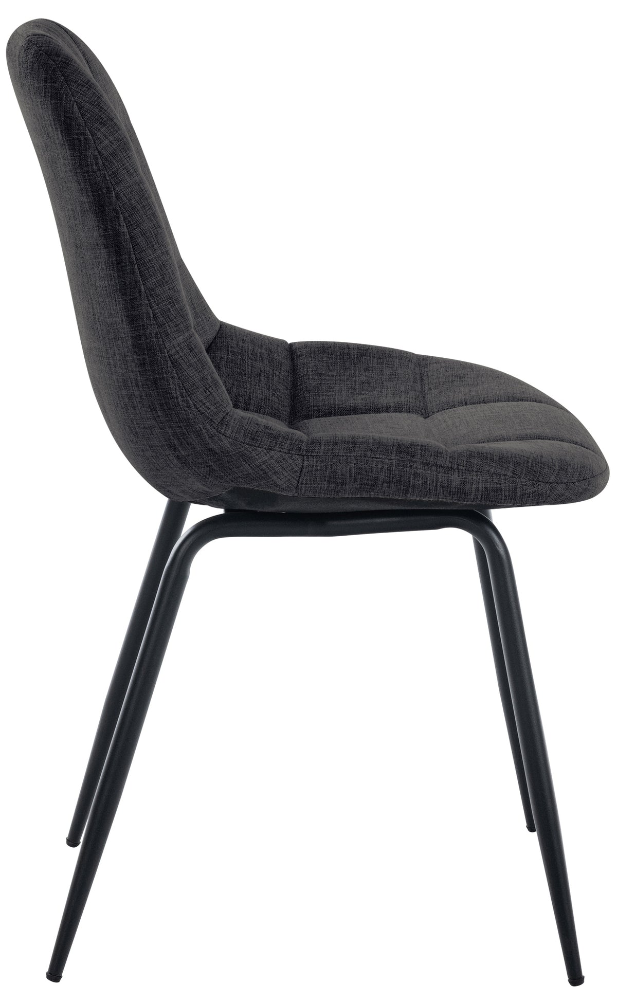 Set van 2 Eetkamerstoelen Tom donkergrijs,Stof dunkelgrau