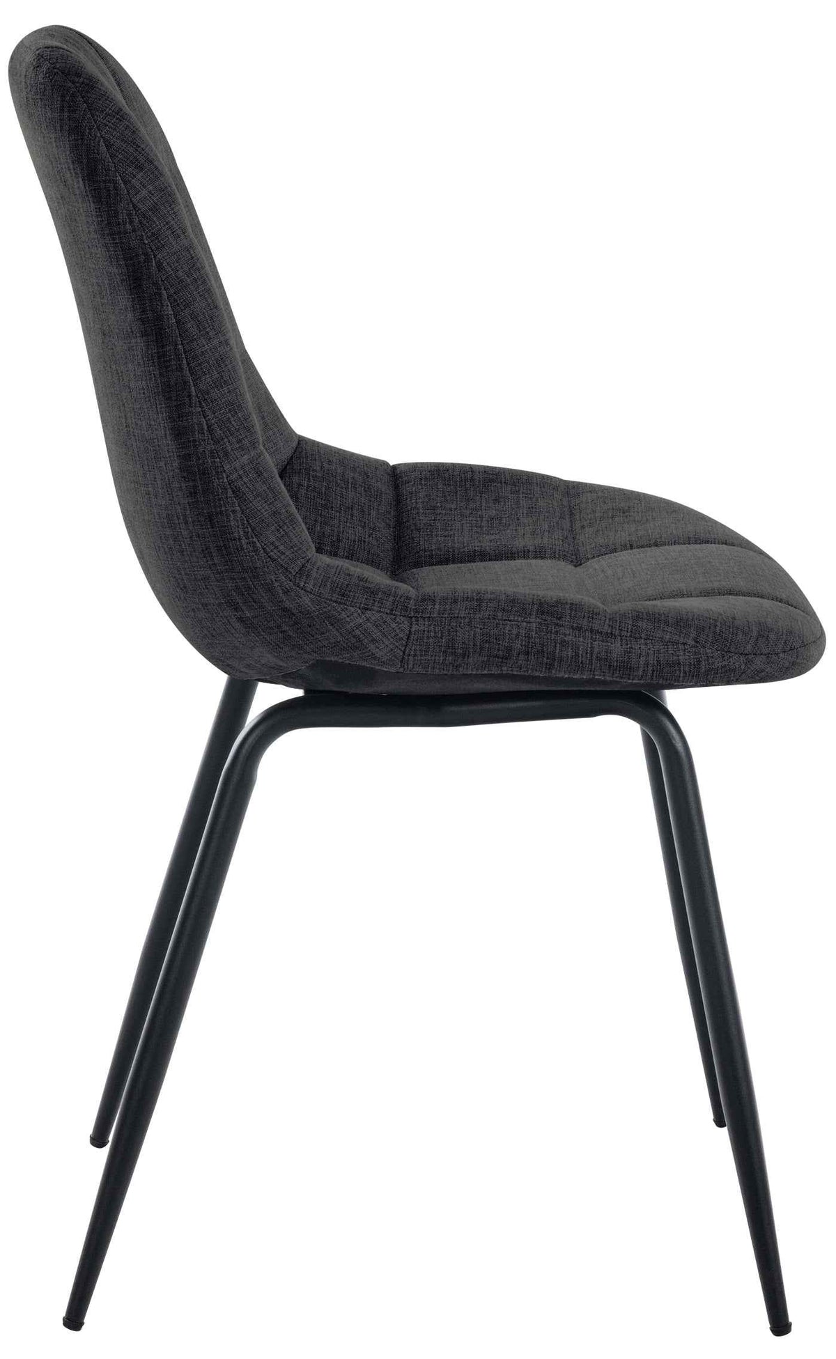 Set van 2 Eetkamerstoelen Tom donkergrijs,Stof dunkelgrau