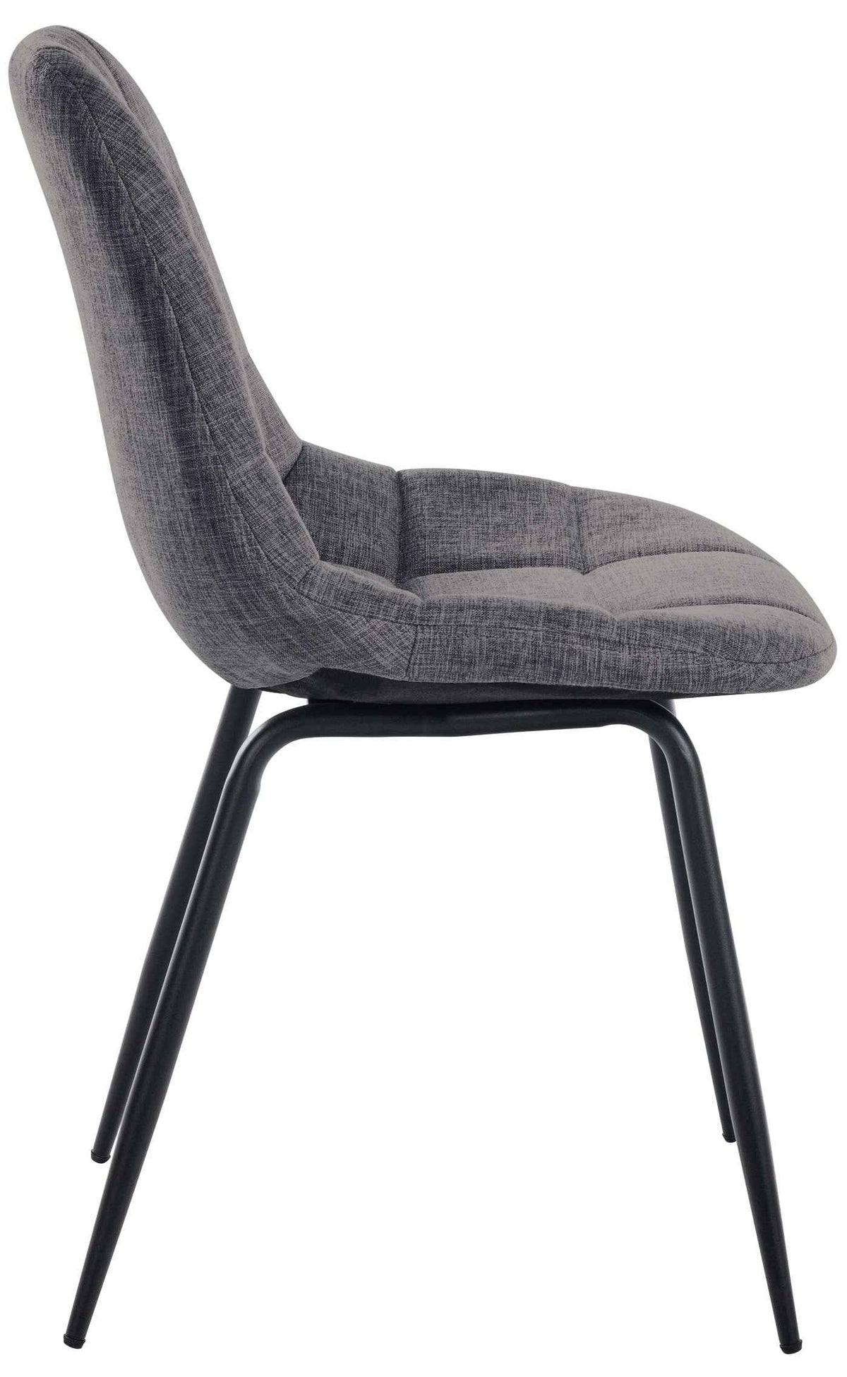 Set van 2 Eetkamerstoelen Tom licht grijs,Stof hellgrau