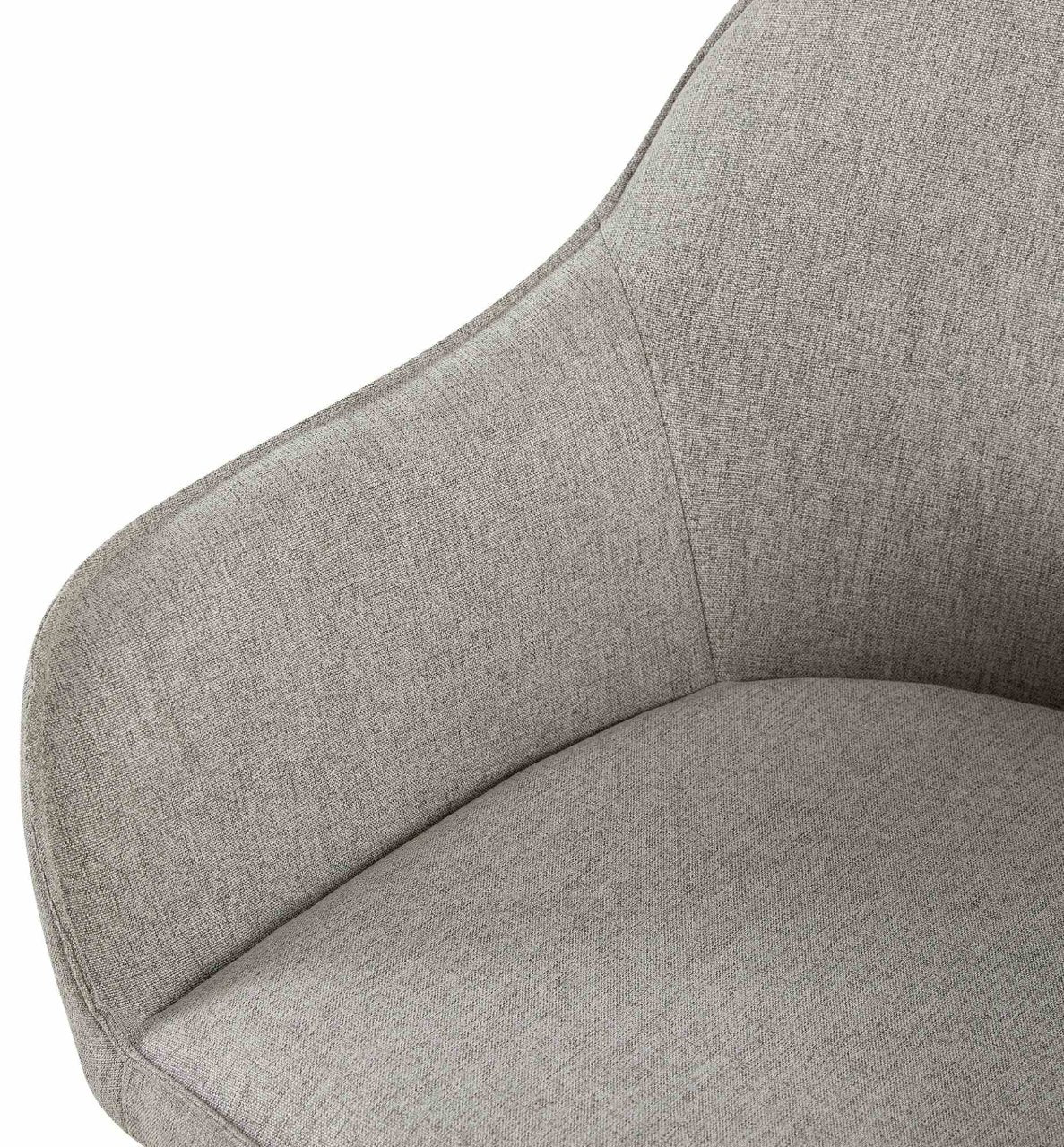 Set van 2 Eetkamerstoelen Boise Stof grijs grau