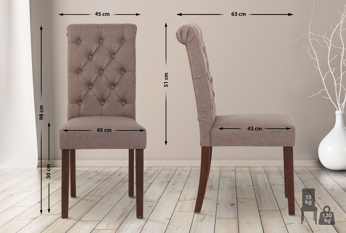 Eetkamerstoel Lisburn taupe,Stof taupe
