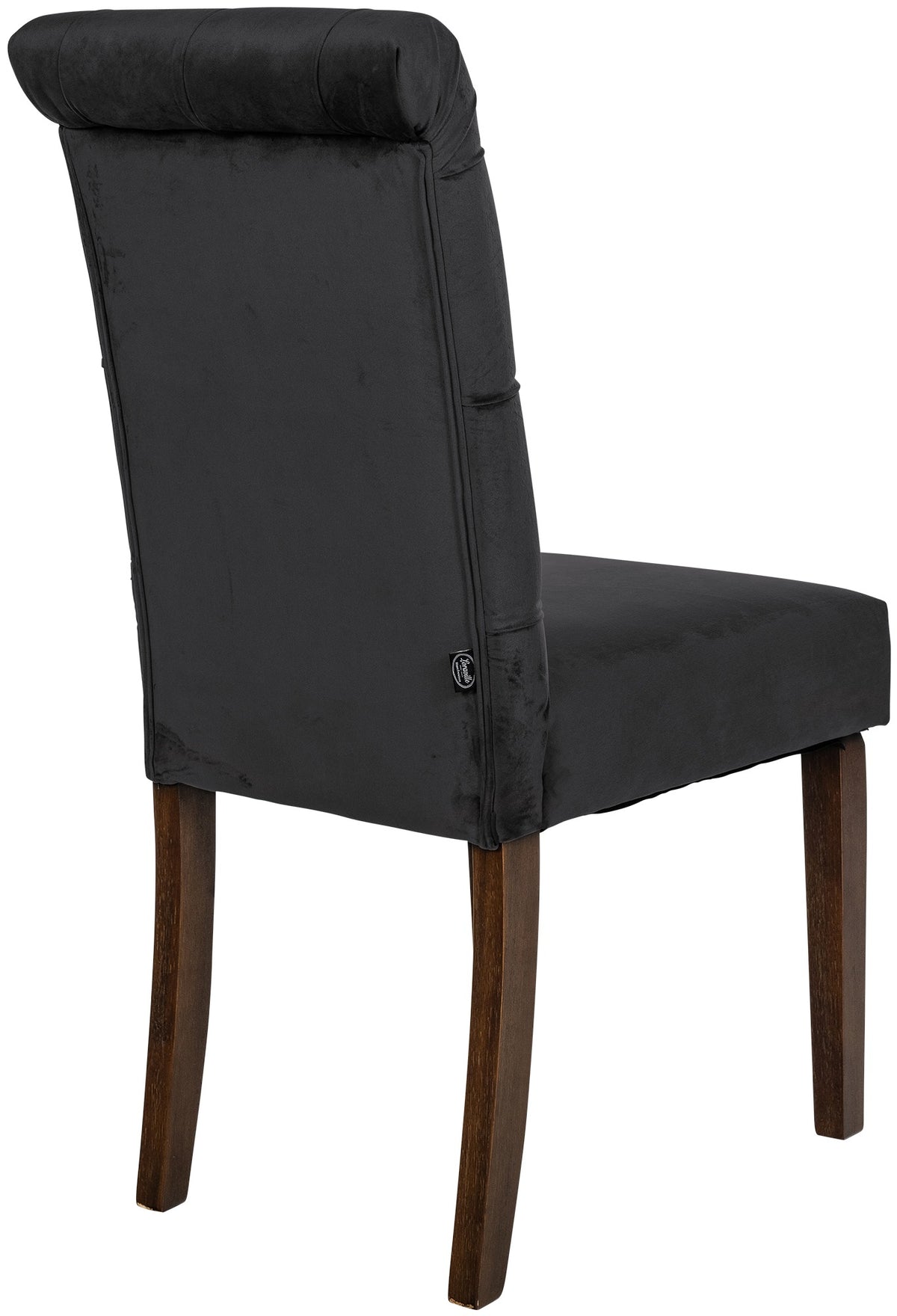 Set van 2 Lisburn eetkamerstoelen zwart,Fluweel schwarz