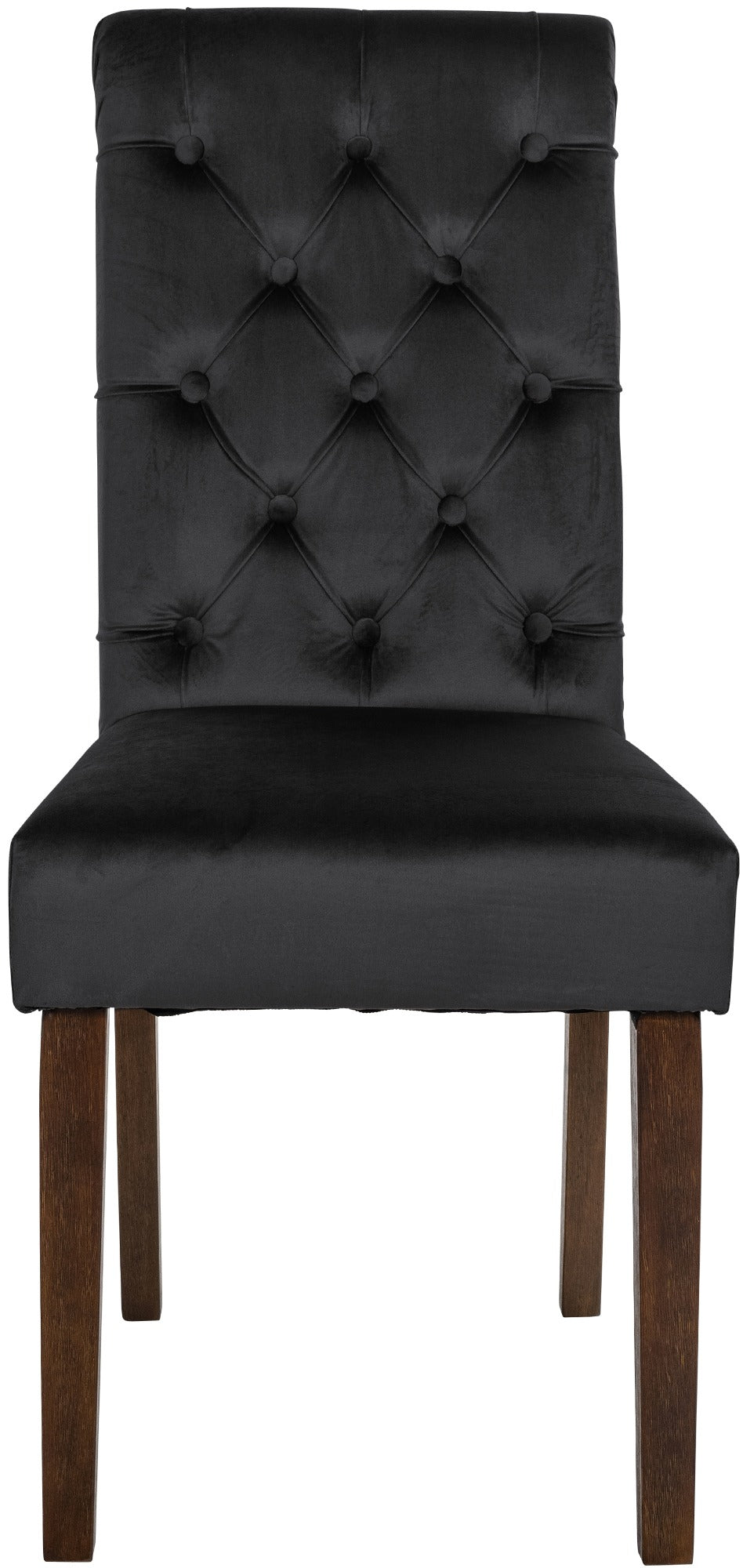 Set van 2 Lisburn eetkamerstoelen zwart,Fluweel schwarz