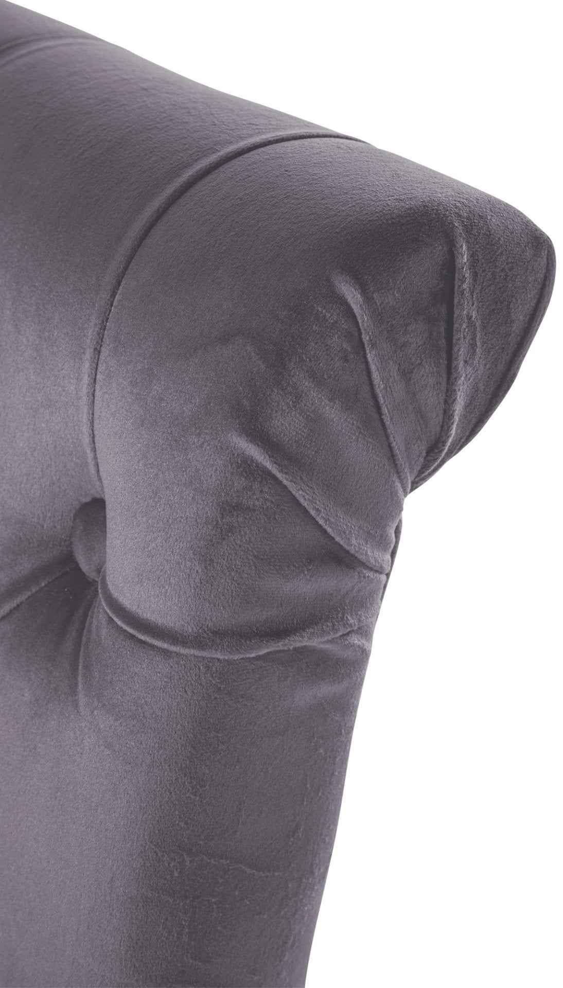 Set van 2 Lisburn eetkamerstoelen donkergrijs,Fluweel dunkelgrau