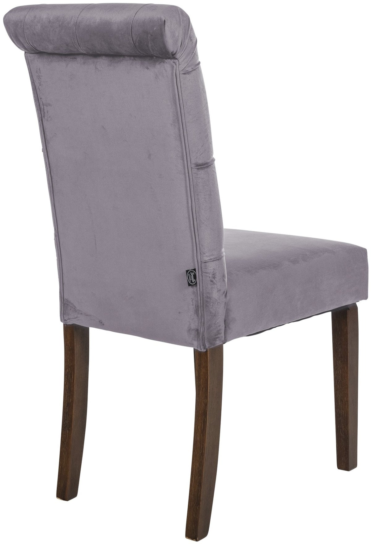 Set van 2 Lisburn eetkamerstoelen donkergrijs,Fluweel dunkelgrau