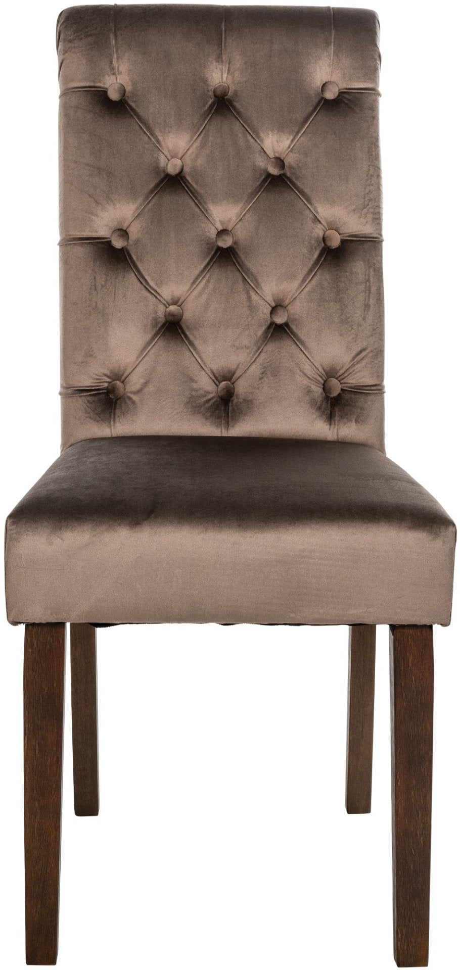 Set van 2 Lisburn eetkamerstoelen bruin,Fluweel braun