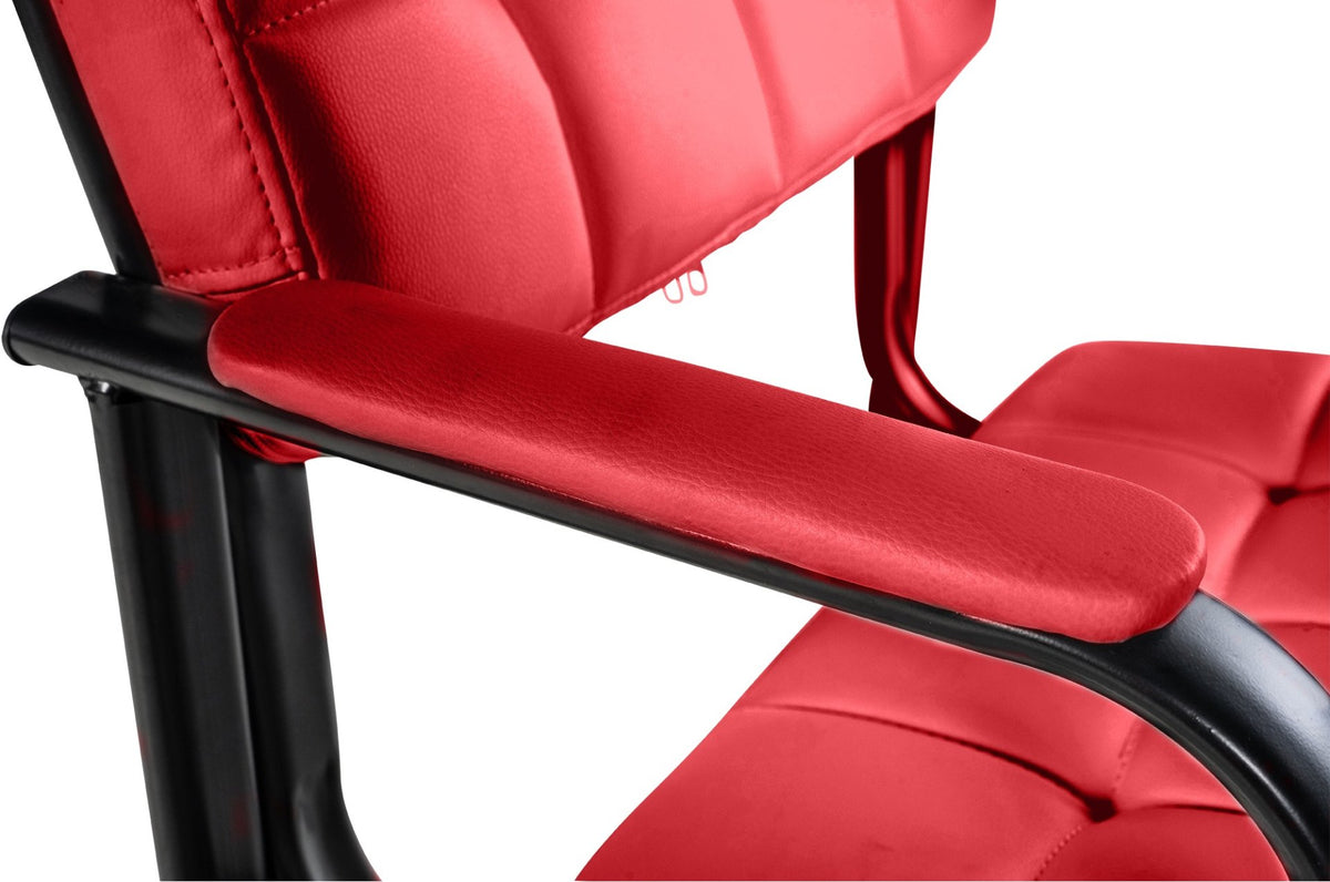Bezoekersstoel Canada B Kunstleer rood rot