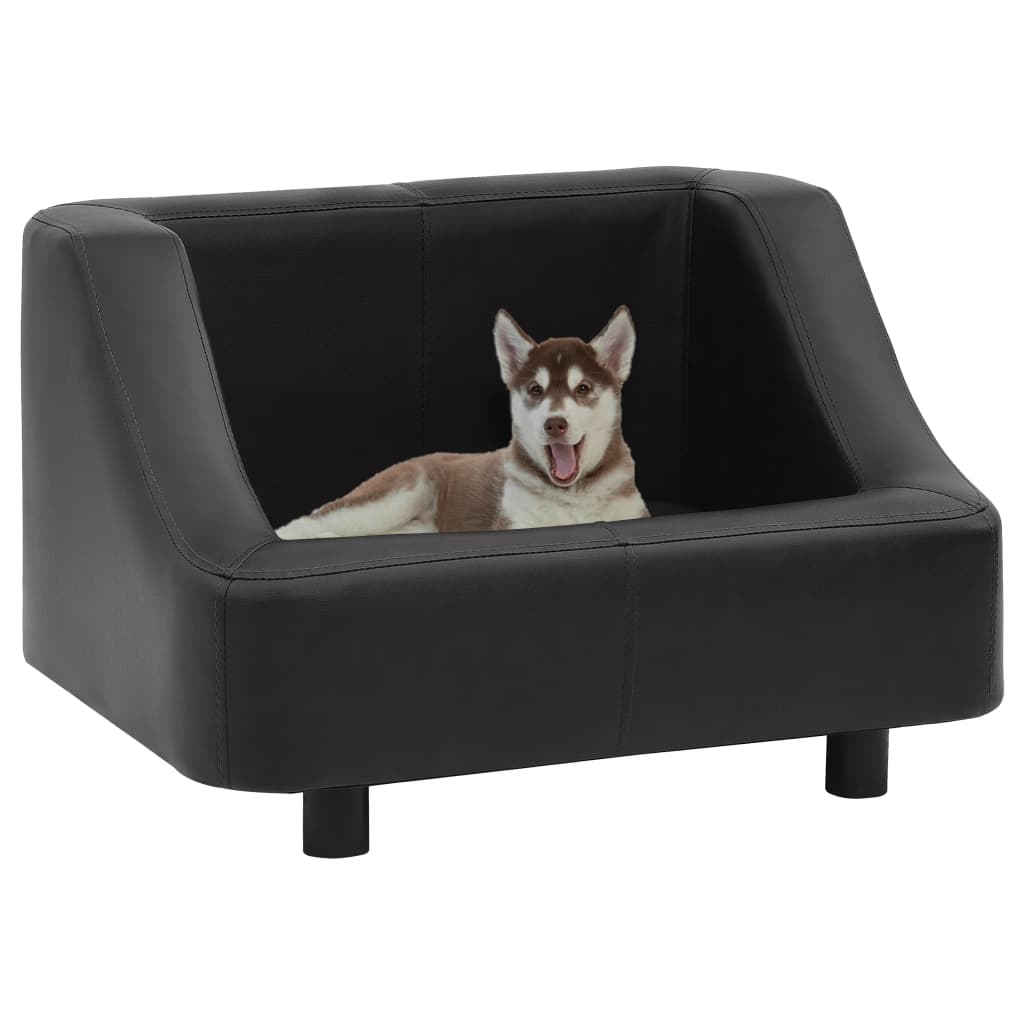 vidaXL Hondenbank 67x52x40 cm kunstleer zwart