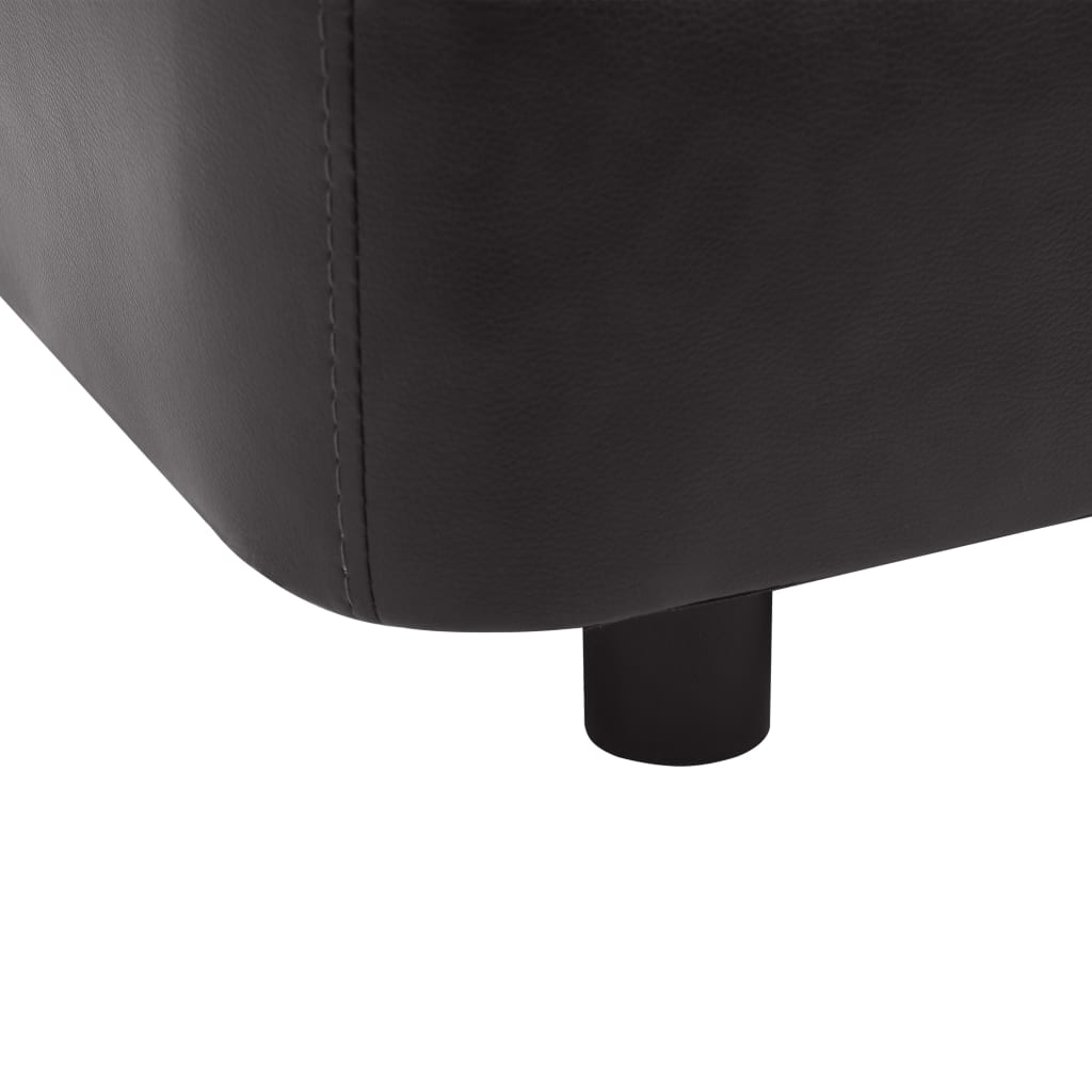 vidaXL Hondenbank 67x52x40 cm kunstleer zwart