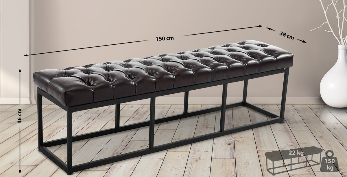 Bank Amun B bruin,150 cm braun