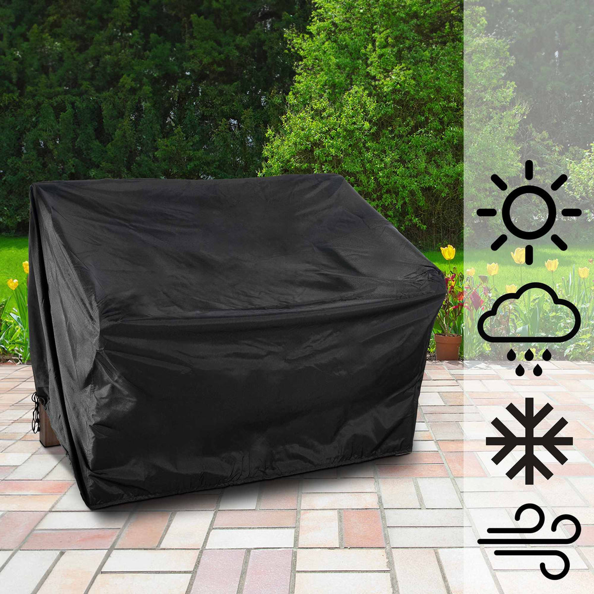 Tuinbank 120 cm met hoes Jackson teak