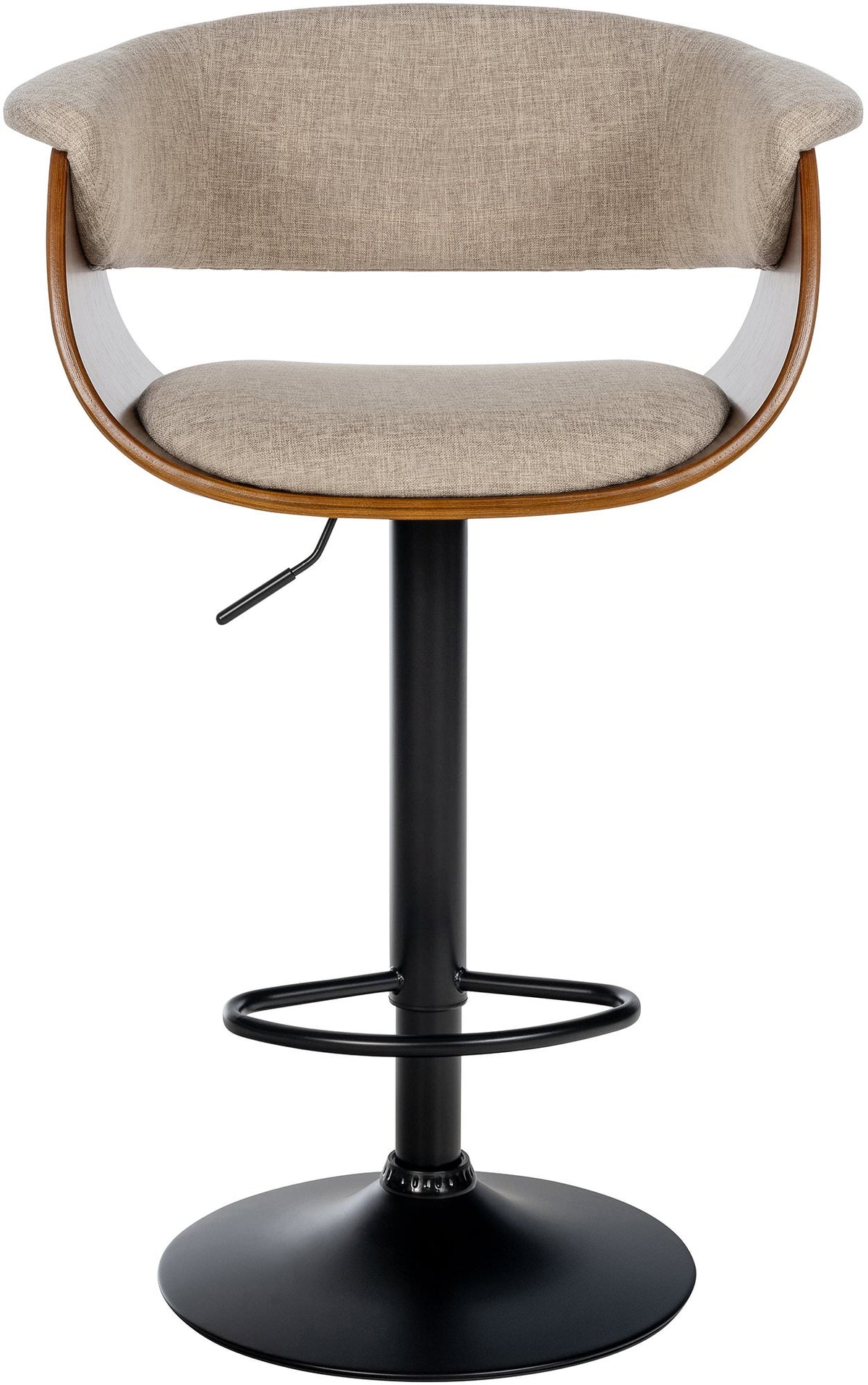Set van 2 barkrukken Vestal walnoot/creme,Stof walnuss/creme