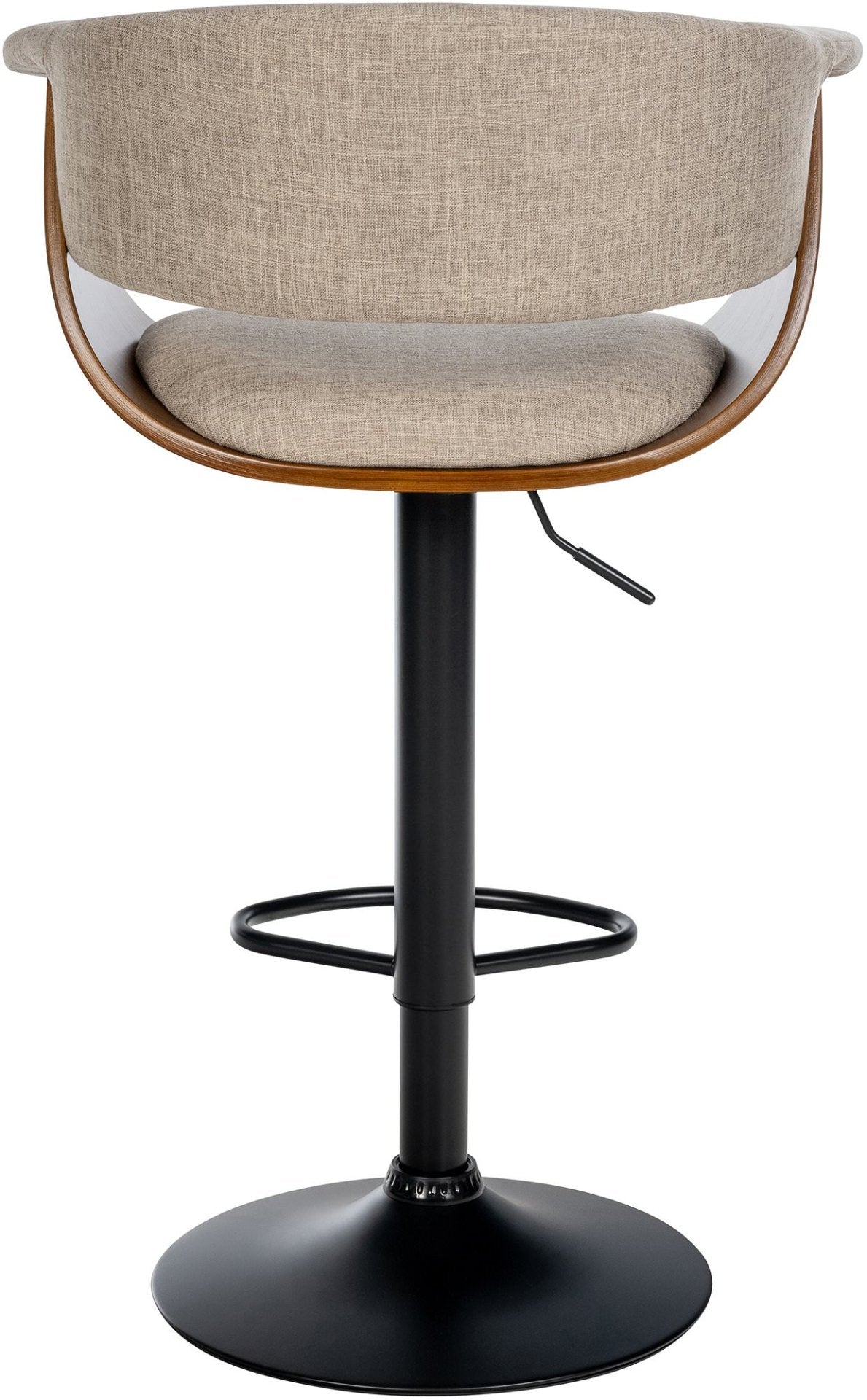 Set van 2 barkrukken Vestal walnoot/creme,Stof walnuss/creme