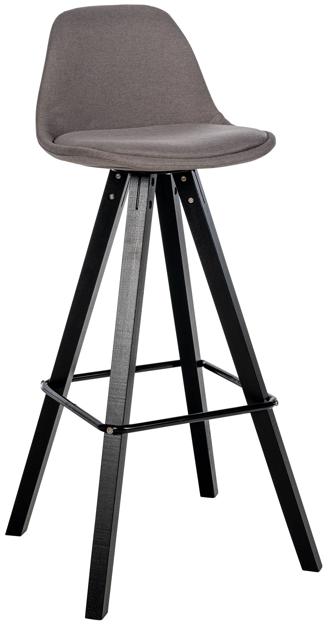 Barkruk Corbin stof Vierkant taupe,zwart taupe