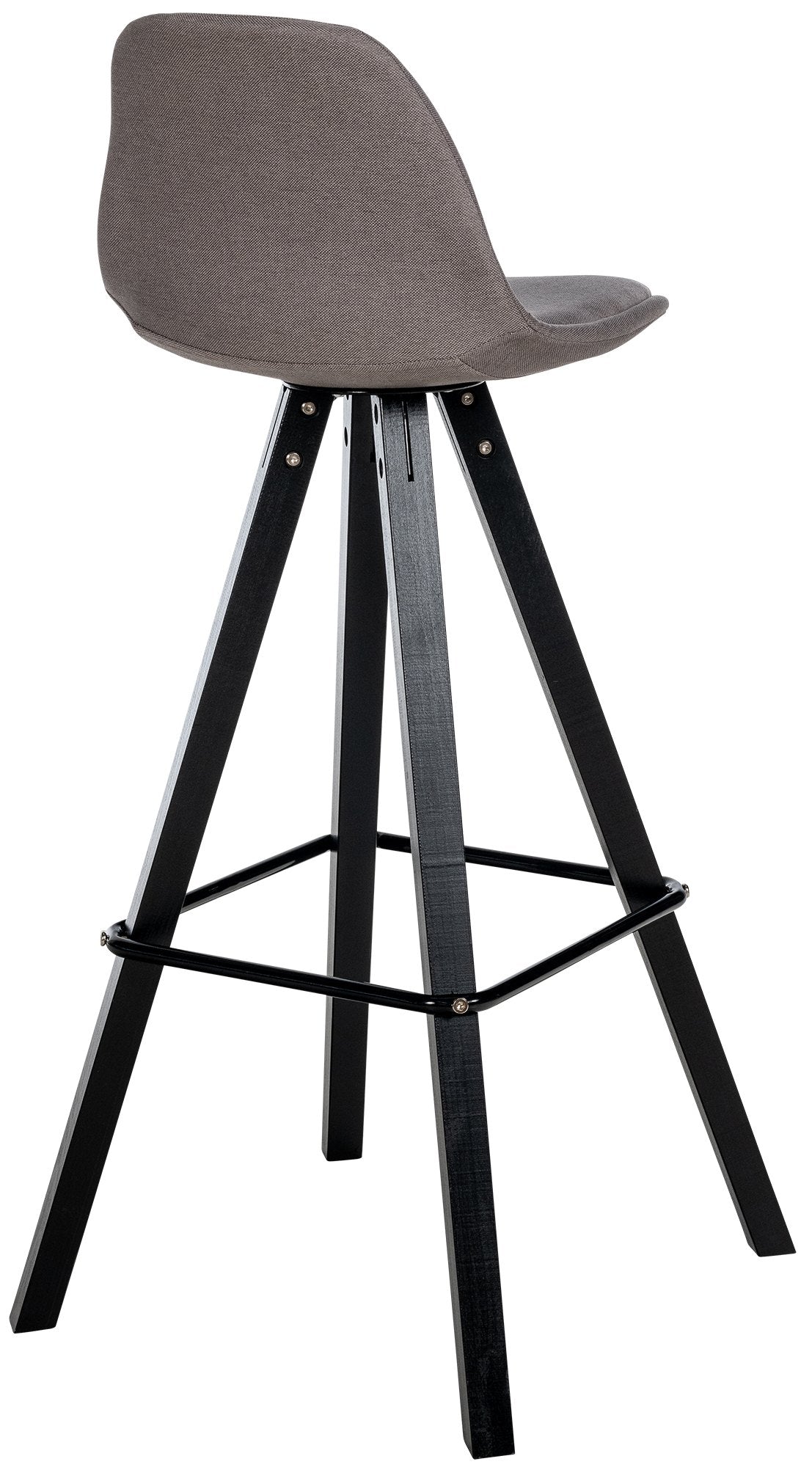 Barkruk Corbin stof Vierkant taupe,zwart taupe