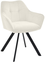 Eetkamerstoel Scott creme,Fluweel creme