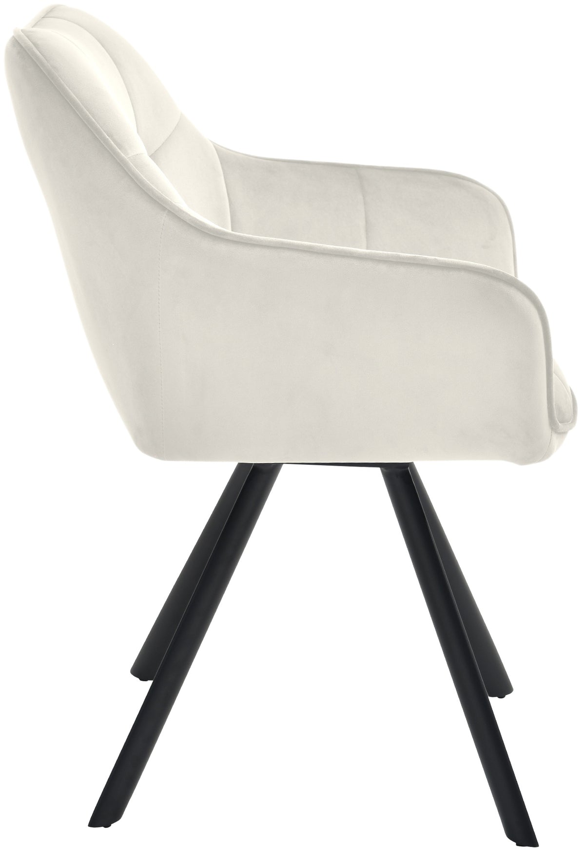 Eetkamerstoel Scott creme,Fluweel creme