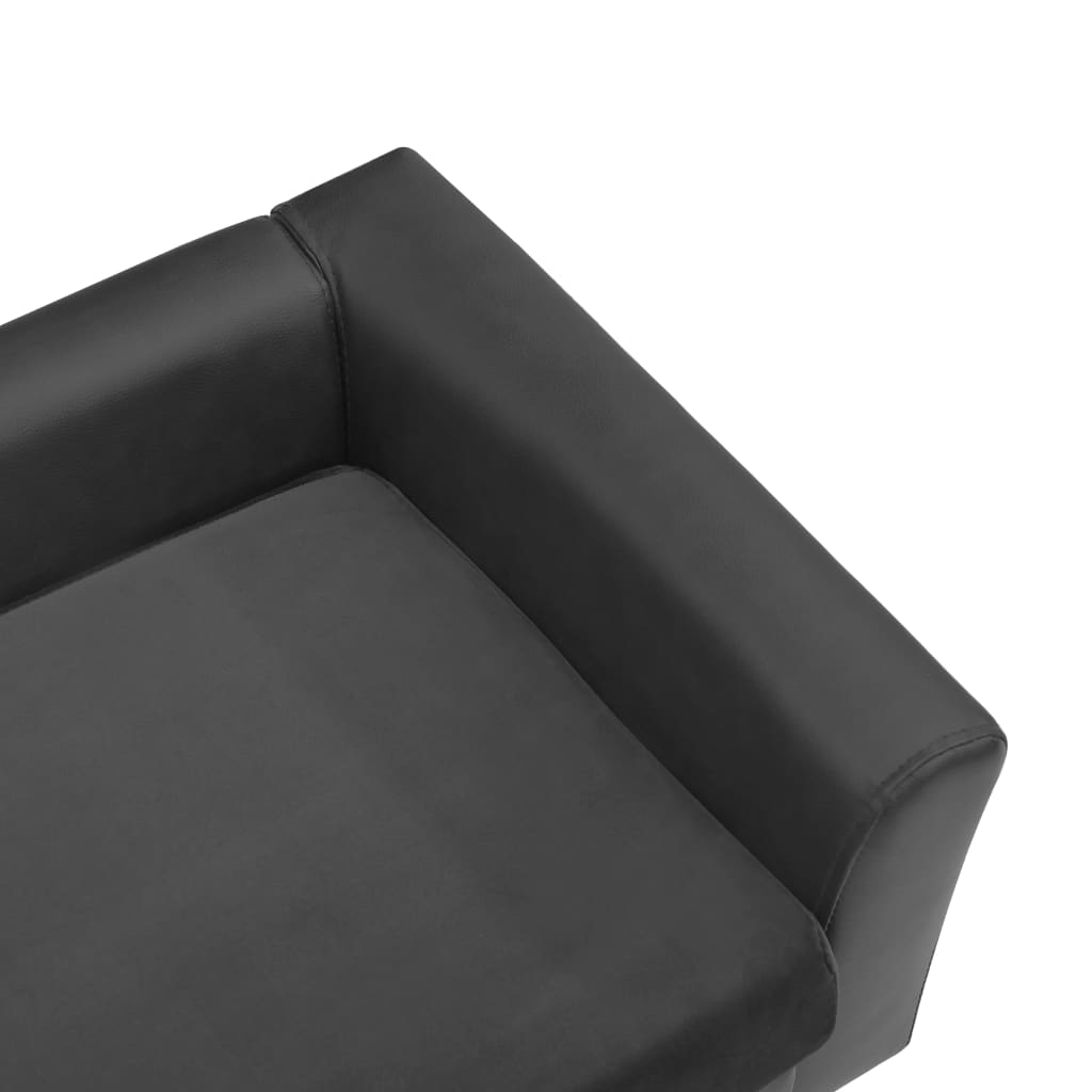 vidaXL Hondenbank 60x43x30 cm pluche en kunstleer donkergrijs