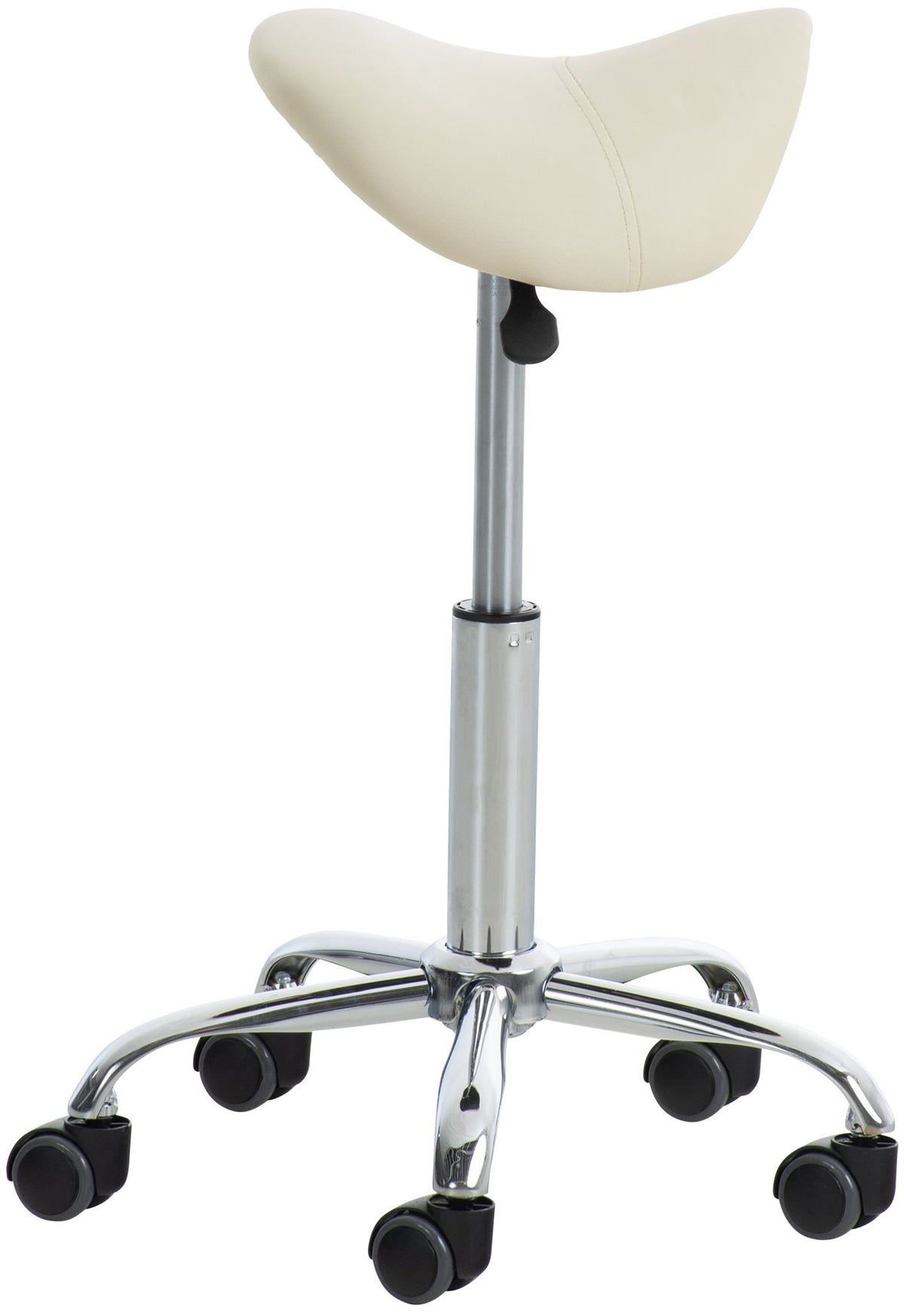 Set van 2 werkkrukken Reno kunstleer creme creme