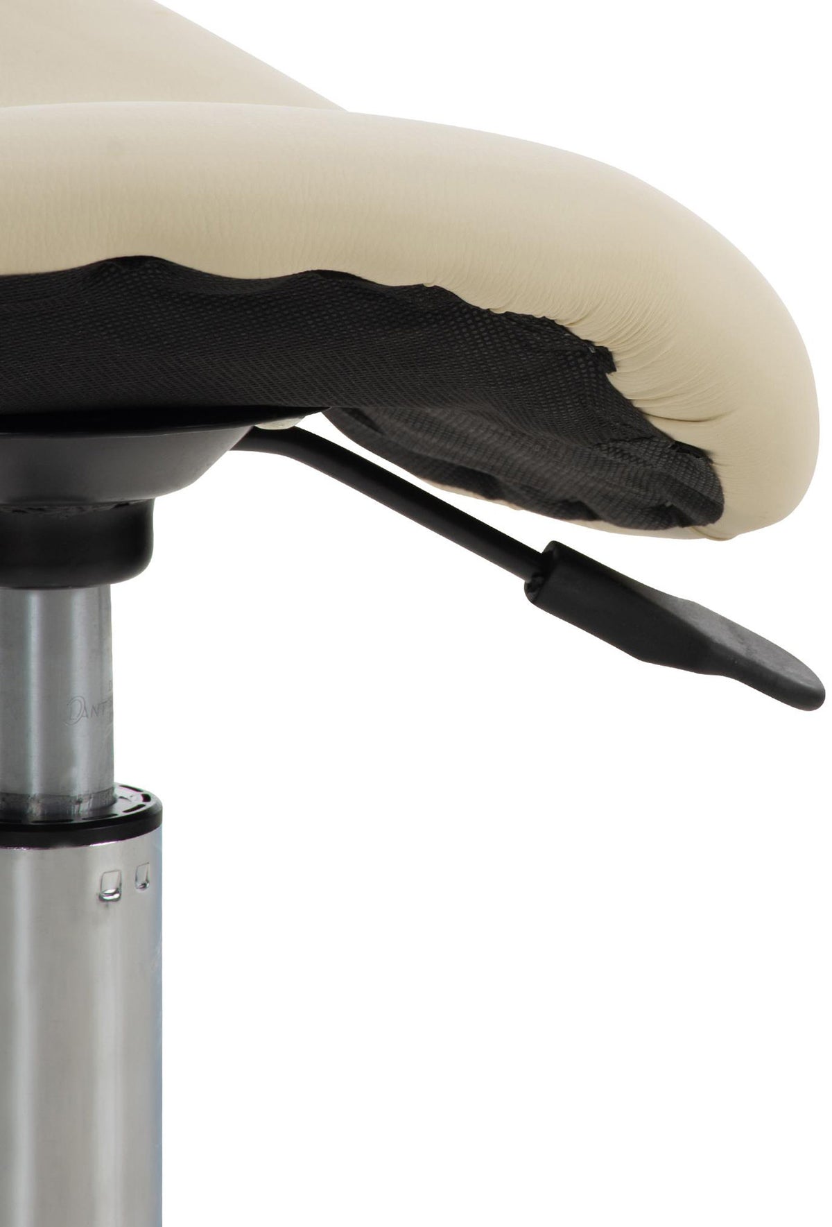 Set van 2 werkkrukken Reno kunstleer creme creme