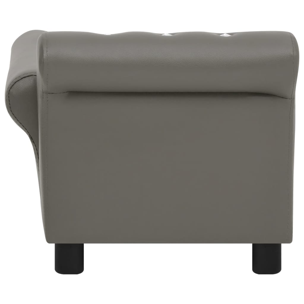 vidaXL Hondenbank 83x45x42 cm kunstleer grijs