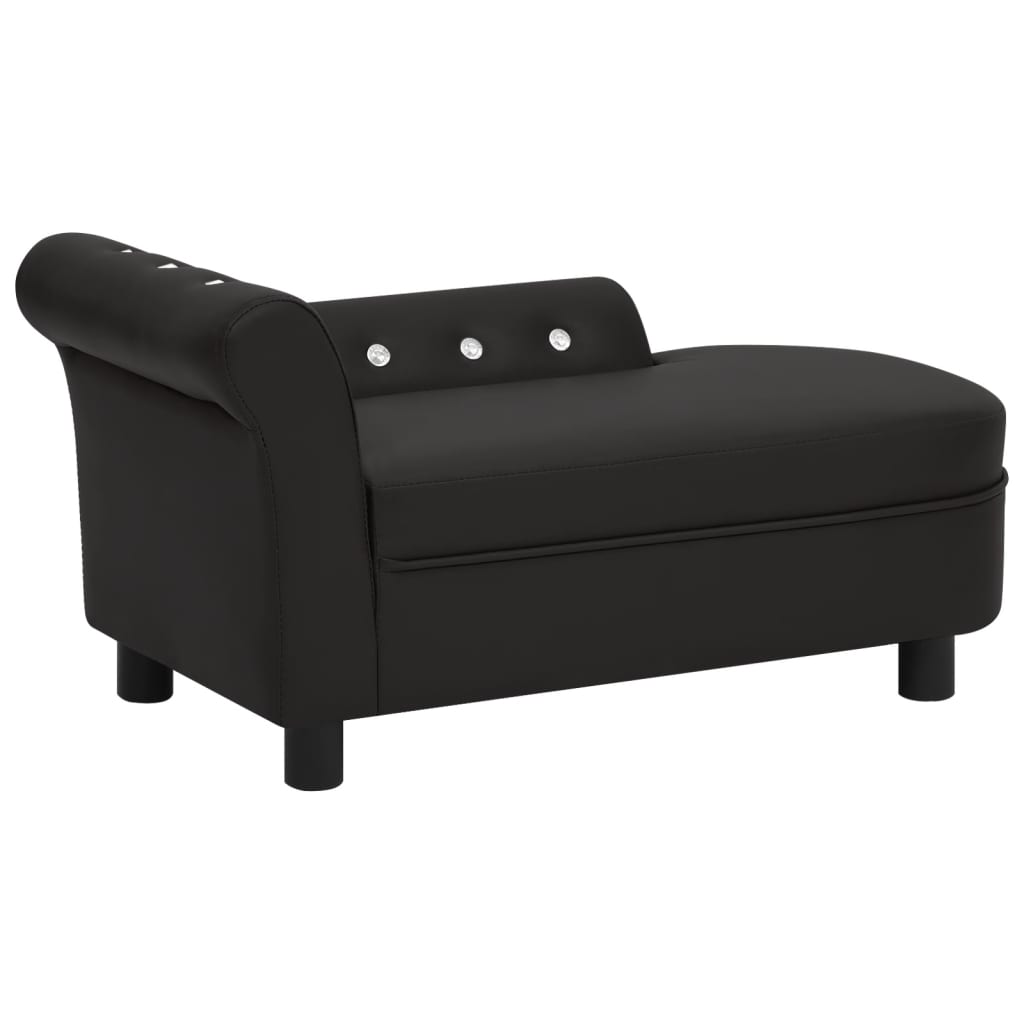 vidaXL Hondenbank 83x45x42 cm kunstleer grijs