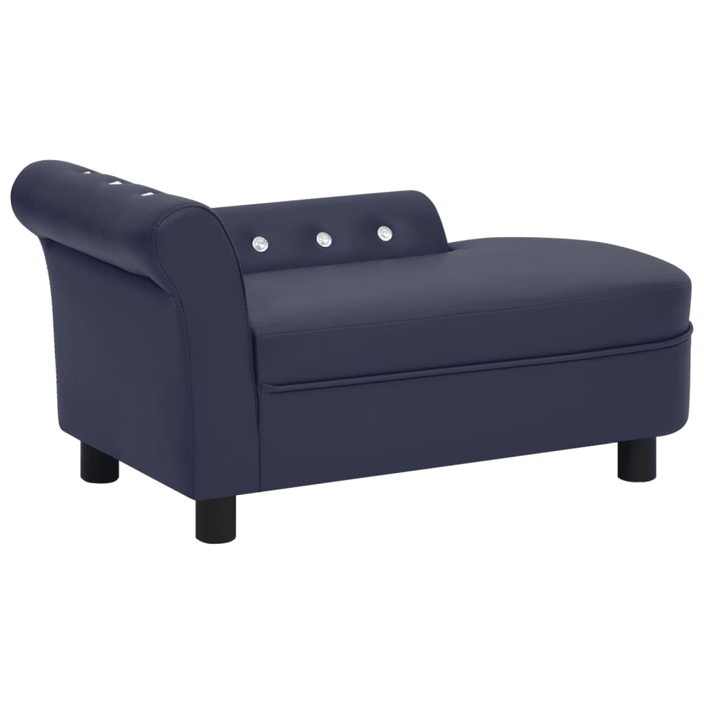 vidaXL Hondenbank 83x45x42 cm kunstleer grijs