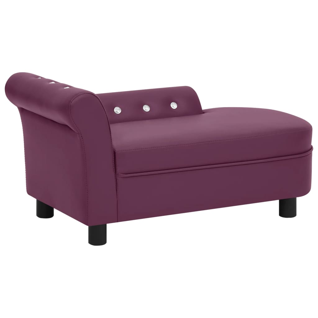 vidaXL Hondenbank 83x45x42 cm kunstleer grijs