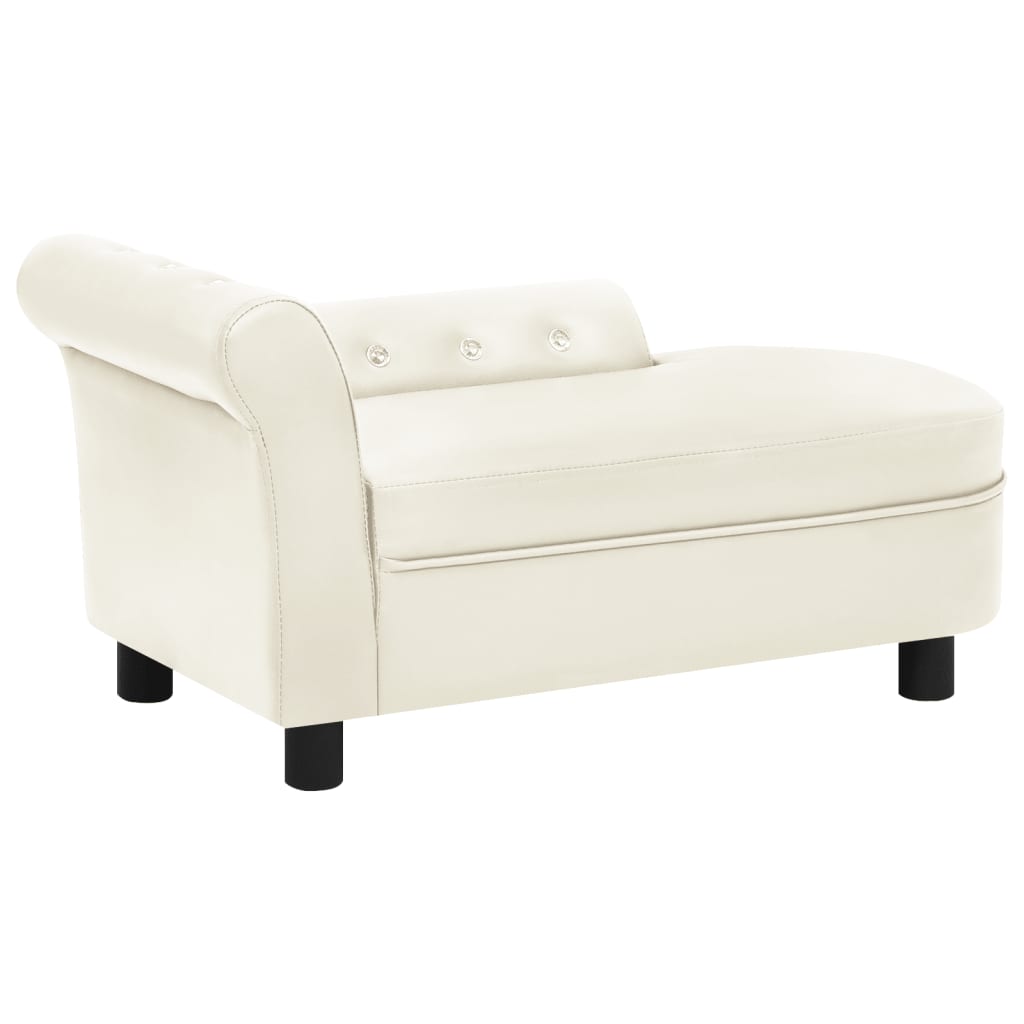 vidaXL Hondenbank 83x45x42 cm kunstleer grijs