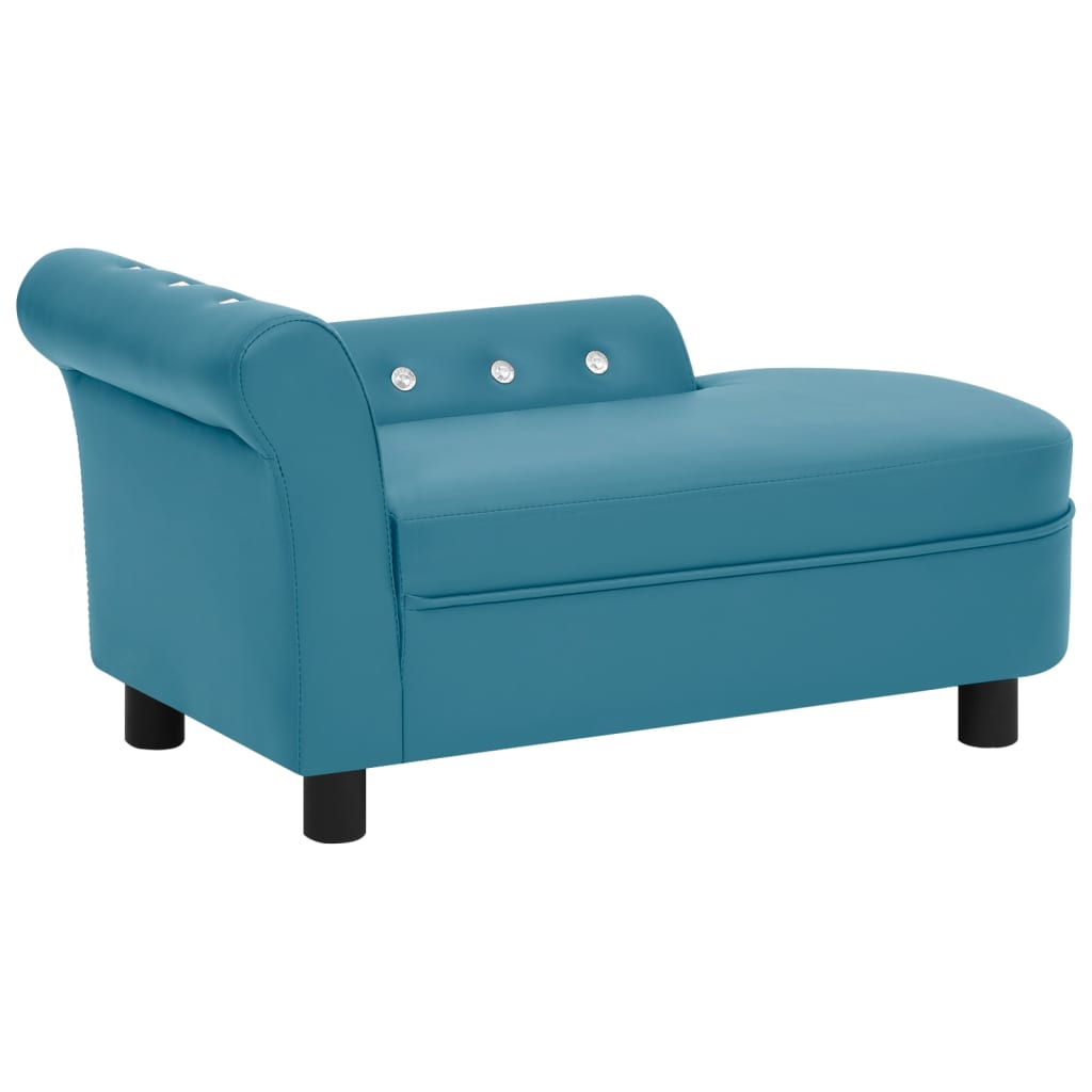 vidaXL Hondenbank 83x45x42 cm kunstleer grijs