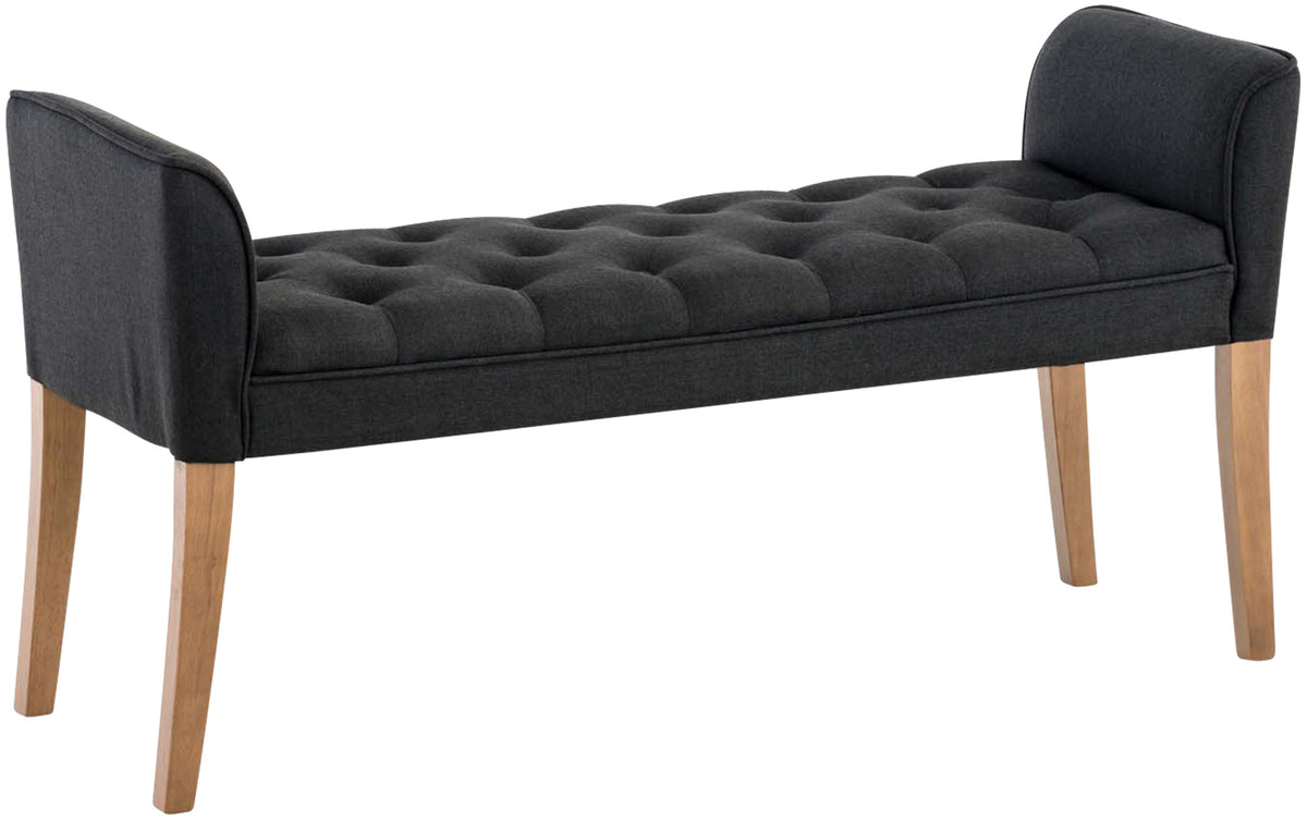 Chaise longue Cleopatra, stof donkergrijs,antiek licht dunkelgrau