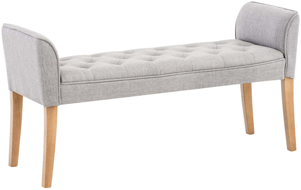 Chaise longue Cleopatra, stof licht grijs,antiek licht hellgrau