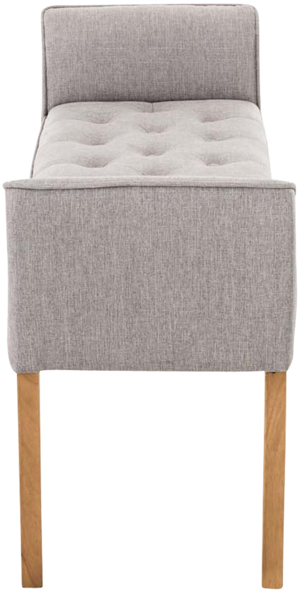 Chaise longue Cleopatra, stof licht grijs,antiek licht hellgrau