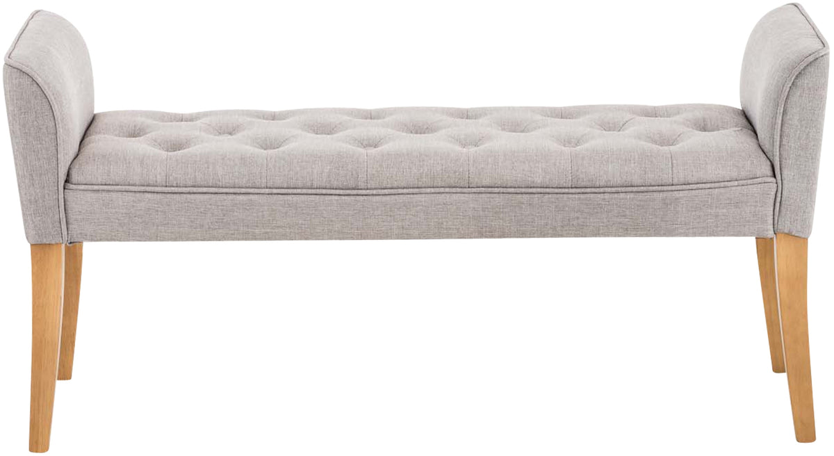 Chaise longue Cleopatra, stof licht grijs,antiek licht hellgrau