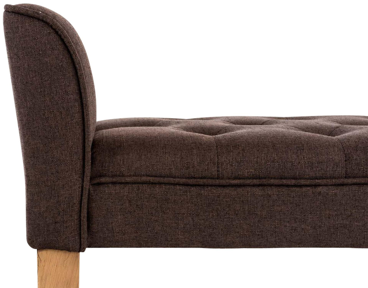 Chaise longue Cleopatra, stof bruin,antiek licht braun