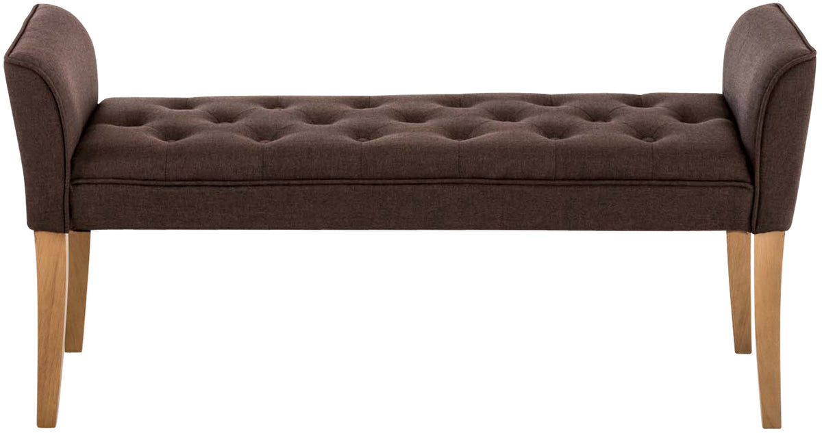 Chaise longue Cleopatra, stof bruin,antiek licht braun