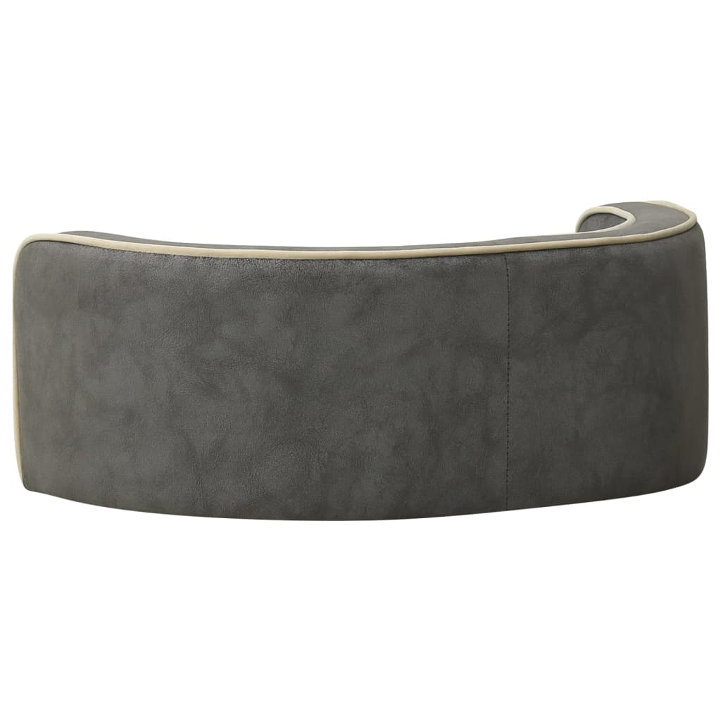 vidaXL Hondenbank inklapbaar 73x67x26 cm pluche grijs