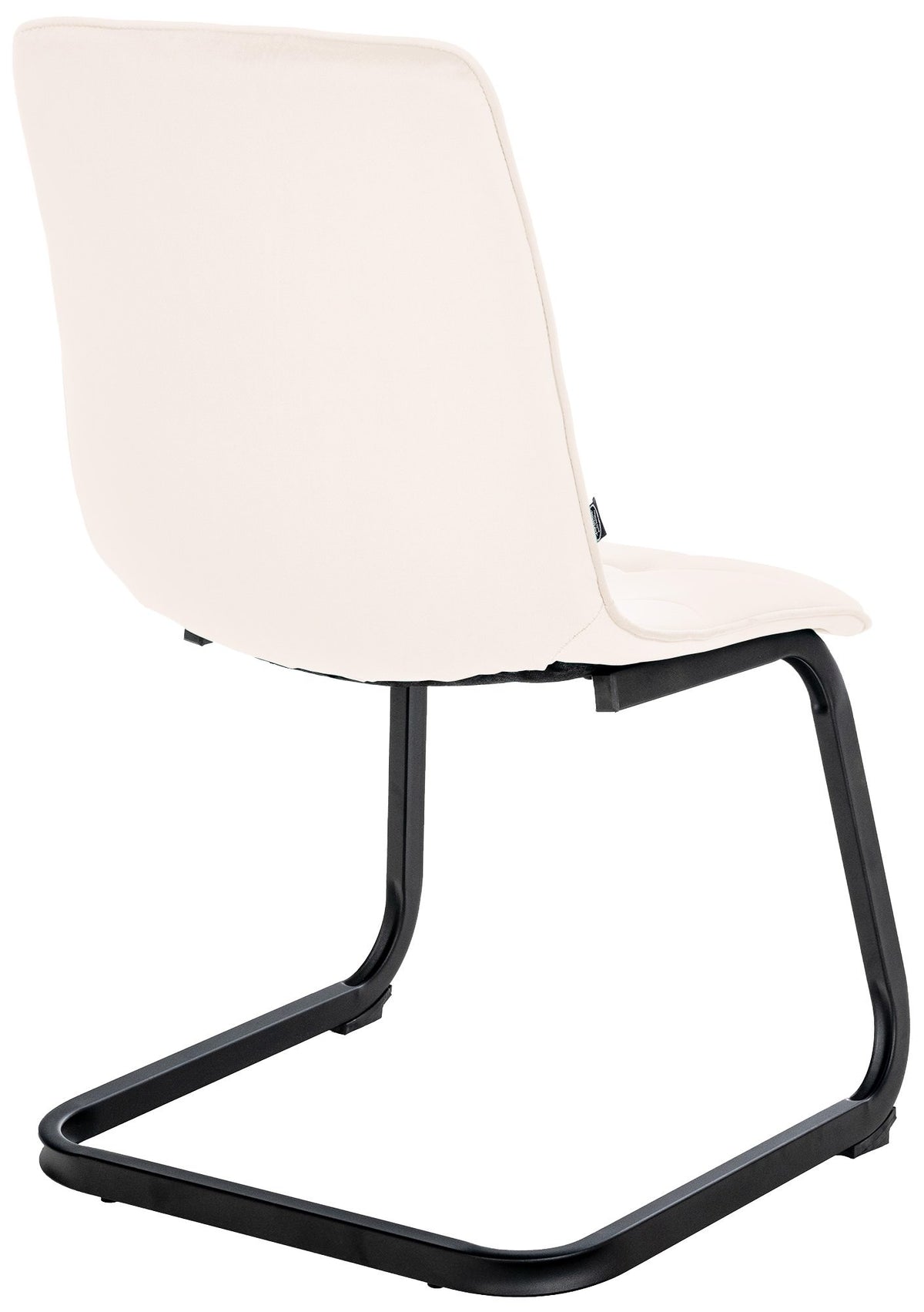 Set van 2 eetkamerstoelen Vermont fluweel creme creme