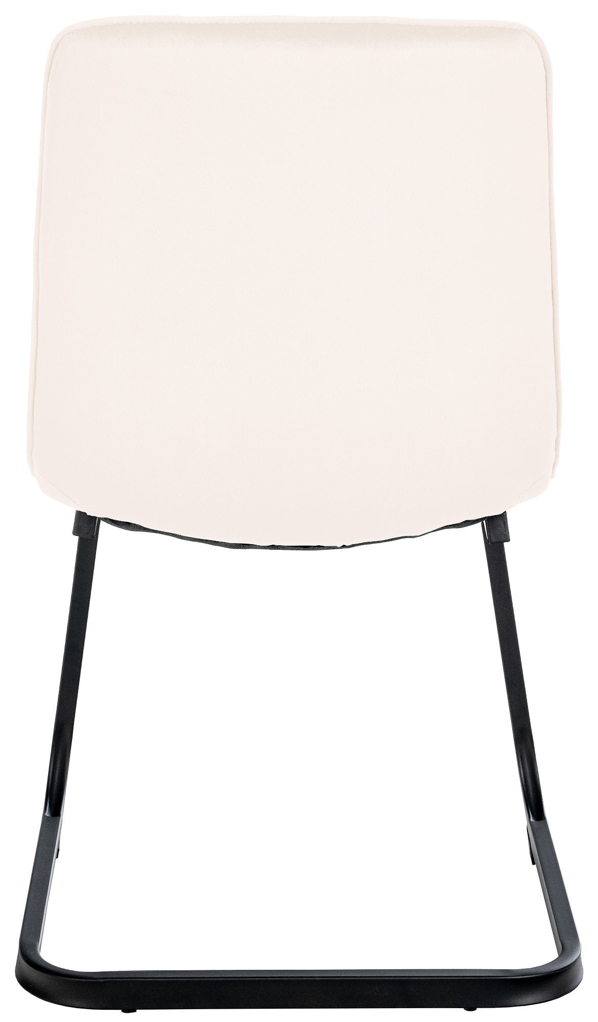 Set van 2 eetkamerstoelen Vermont fluweel creme creme