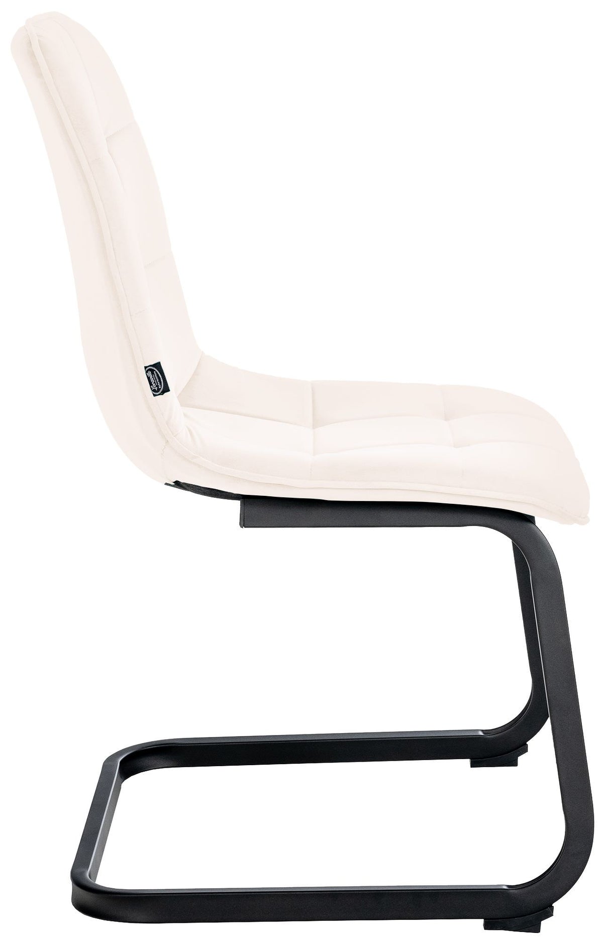 Set van 2 eetkamerstoelen Vermont fluweel creme creme