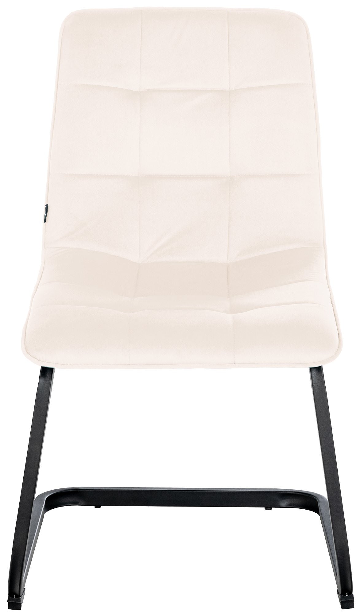 Set van 2 eetkamerstoelen Vermont fluweel creme creme