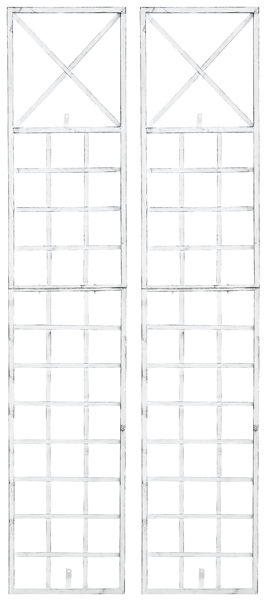 Set van 2 Plantenklimrekken Trigo antiek/wit antik weiß