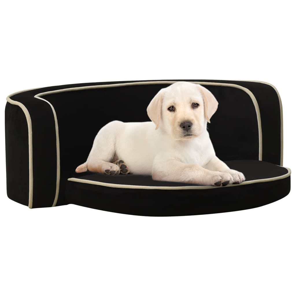 vidaXL Hondenbank inklapbaar 73x67x26 cm pluche grijs