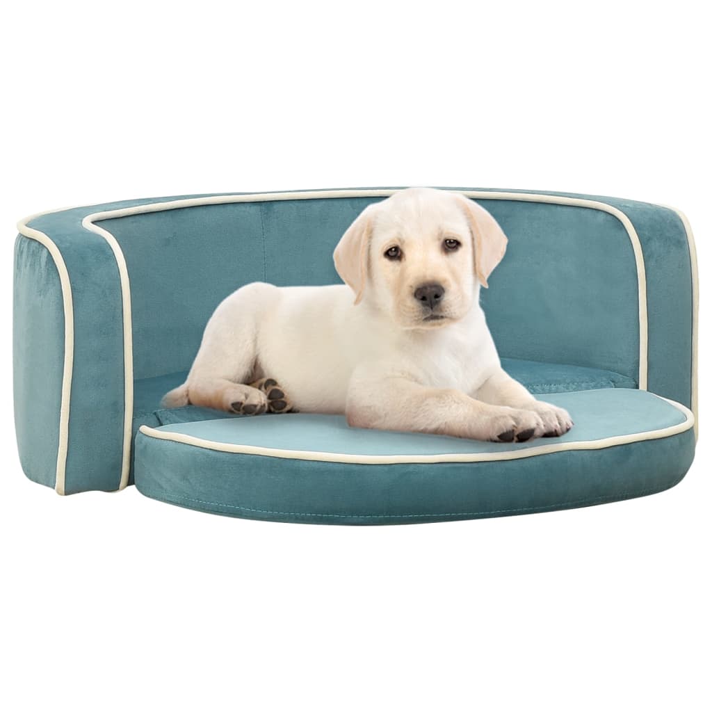 vidaXL Hondenbank inklapbaar 73x67x26 cm pluche grijs