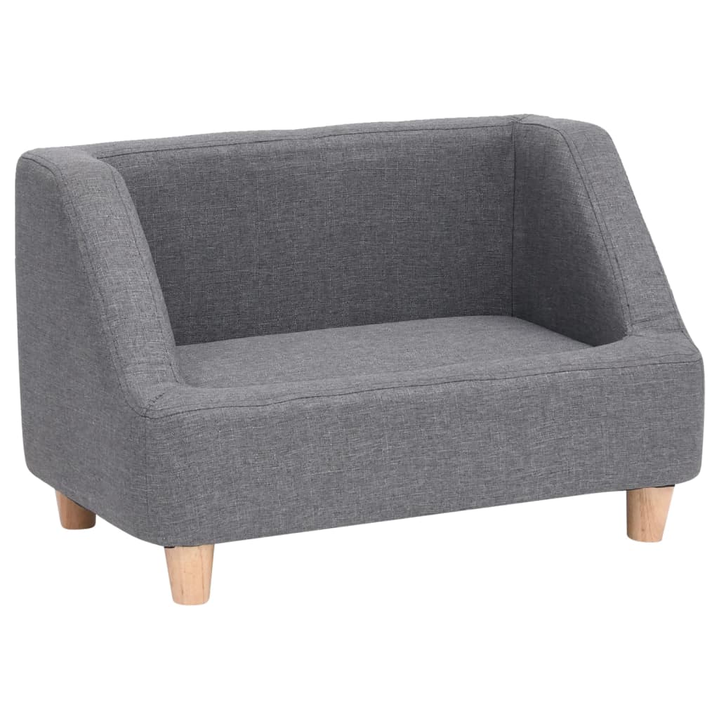 vidaXL Hondenbank 60x37x39 cm linnen grijs
