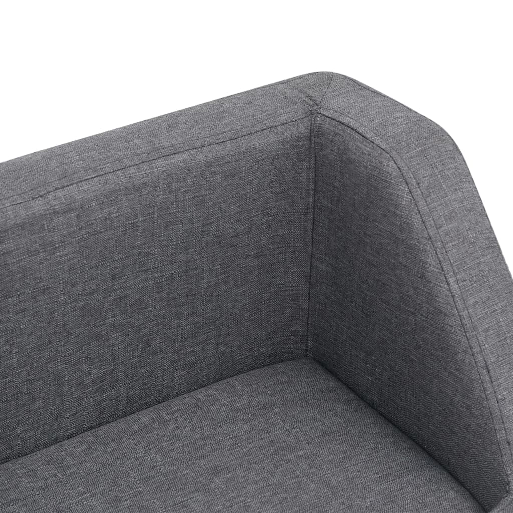 vidaXL Hondenbank 60x37x39 cm linnen grijs